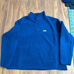 L.L. Bean Katahdin Fleece 1/4 Zip Pullover Jacke Blue Men's Size xxl